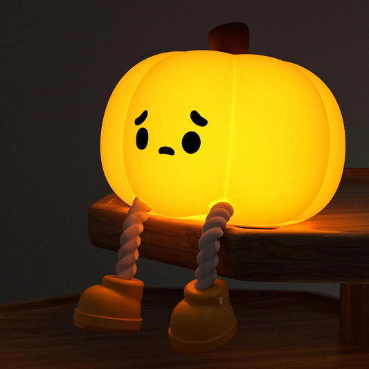 Worried Pumpkin Night Light